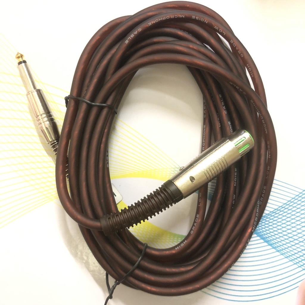 Dây micro karaoke xlr-6.3mm dài 5m loại tốt dùng cho các mic với đầu canon
