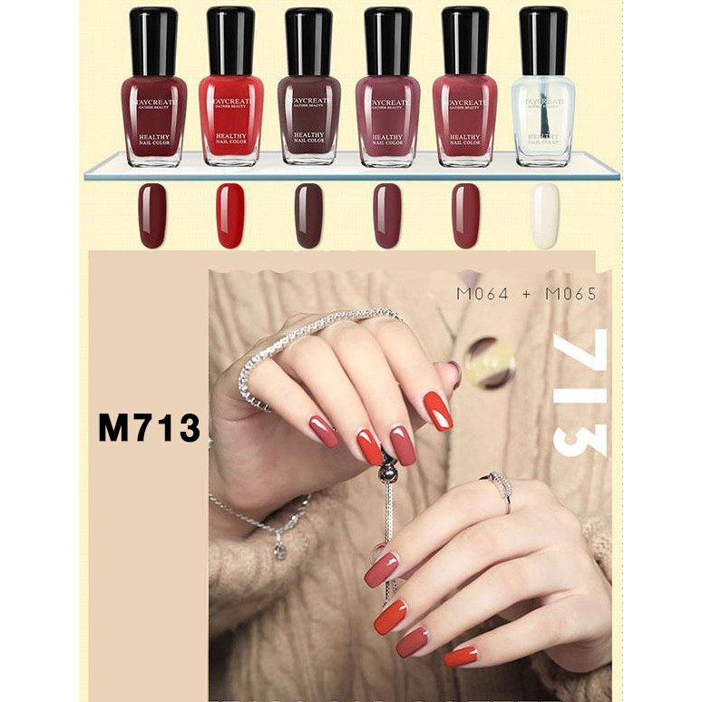 Sơn móng tay học tập làm nail sơn mini 4ml đủ màu sắc dễ thương màu bóng nhũ - BÁN LẺ 1 CHAI