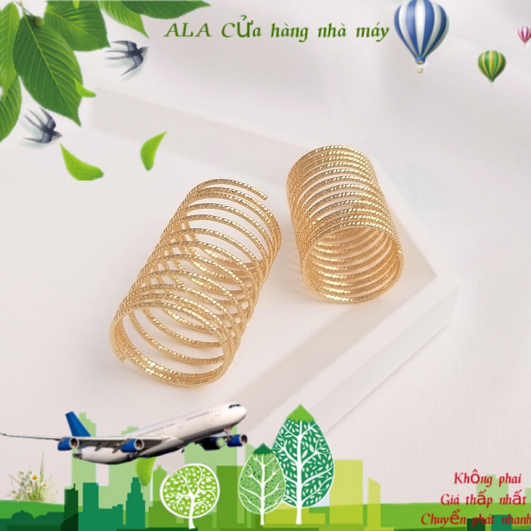 💖Trang sức DIY phụ kiện💖Vòng Lò Xo Mạ Vàng 14K Hình Hoa Nhiều Màu Sắc Dùng Để Quấn Dây Câu Cá DIY