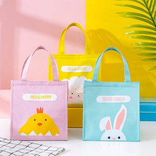 Túi giữ nhiệt, túi đựng cơm họa tiết thú cưng dễ thương học sinh văn phòng dã ngoại
