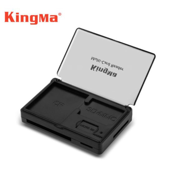 Đầu đọc thẻ nhớ kiêm hộp đựng thẻ SD/CF/MicroSD; đầu USB 3.0 - hàng chính hãng Kingma