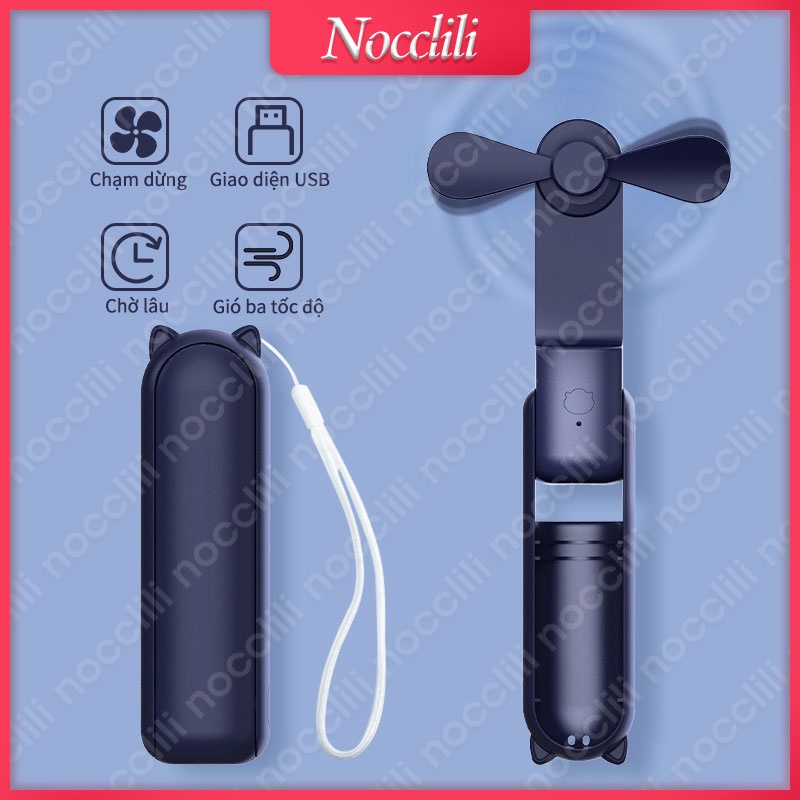 Quạt cầm tay mini Quạt di động USB Universal 2000mAh có thể gập lại Quạt di động có thể được sử dụng làm ngân hàng điện