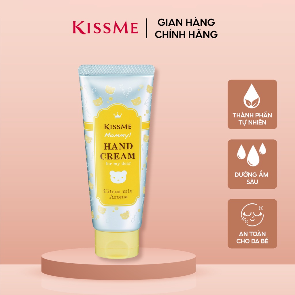 Kem dưỡng da tay hương cam chanh cho bé KISSME Mommy Hand Cream C 60g