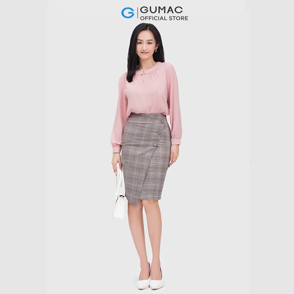 [Mã WABRGUM giảm 10% tối đa 30K đơn 99K] Áo kiểu cổ xẻ thời trang GUMAC AC04048