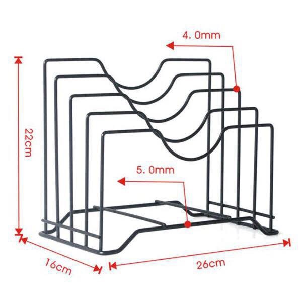 KỆ ĐỰNG 4 NGĂN CHỨA VUNG NỒI VÀ DỤNG CỤ NHÀ BẾP TIỆN LỢI