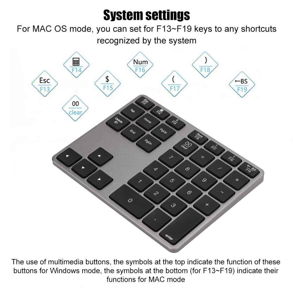 Bàn Phím Số Bt308 35 Phím Siêu Mỏng Kết Nối Bluetooth 5.0 | BigBuy360 - bigbuy360.vn