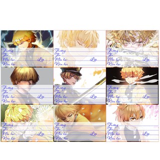 Nhãn vở anime Kimetsu no yaiba ( combo 3 set 27 nhãn giá 18k)