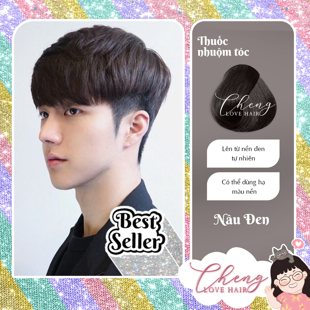 Thuốc Nhuộm Tóc NÂU ĐEN Nam Không Tẩy | Chenglovehair, Chenglovehairs