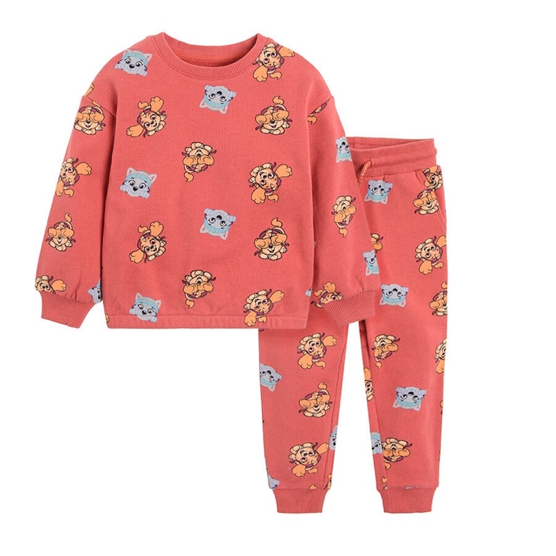 Bộ Nỉ Bé Trai &amp; Bé Gái Chó Cứu Hộ Cam CoolClub