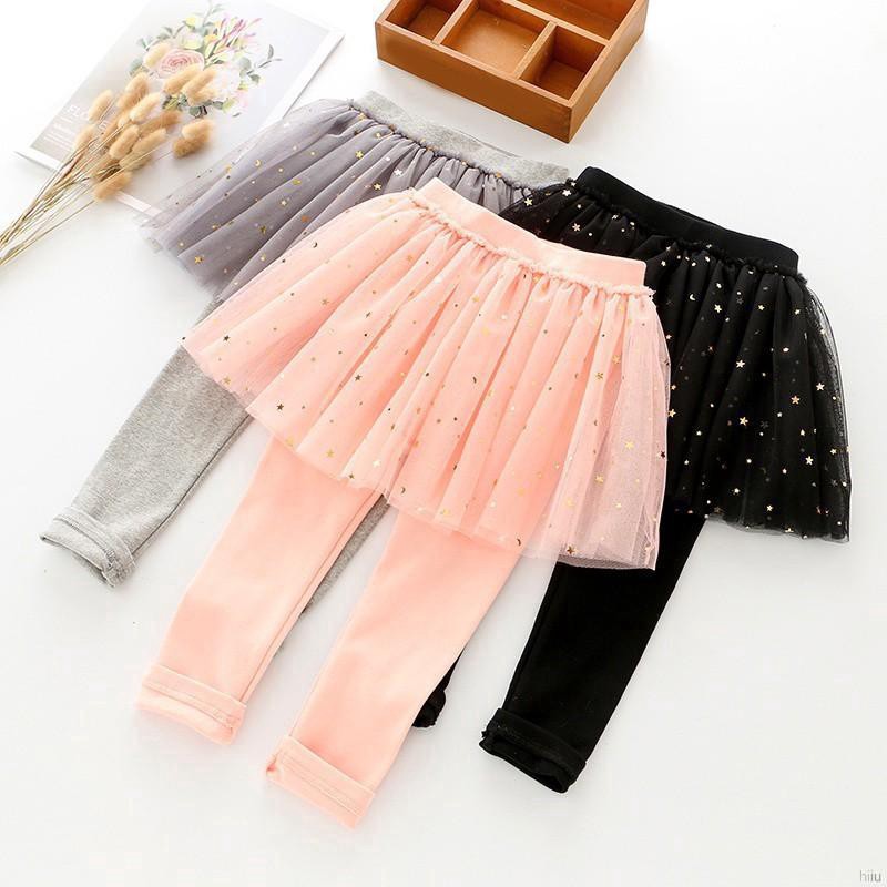 Quần legging bằng cotton kiểu dáng đơn giản tiện dụng dành cho bé gái