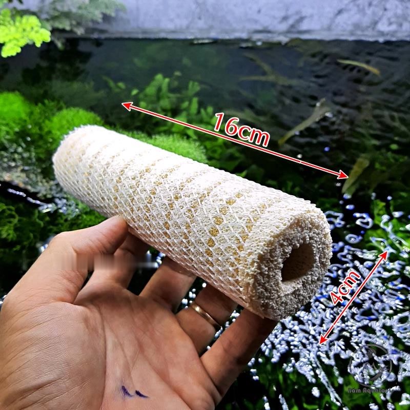 Sứ Củ Sen - Sứ Xoắn Keyrsin (4x16cm) | Vật Liệu Lọc Cho Hồ Cá, Thuỷ Sinh