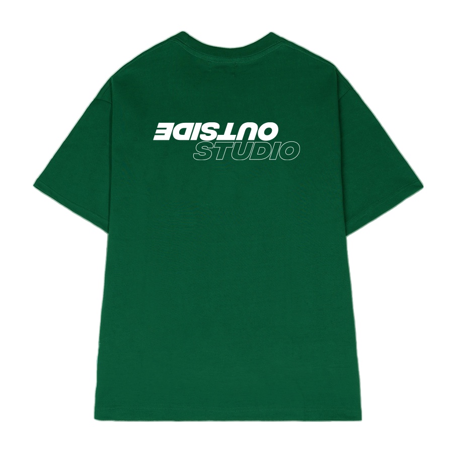 Áo thun xanh lá unisex basic TEE form rộng tay lỡ dành cho nam nữ Tee1