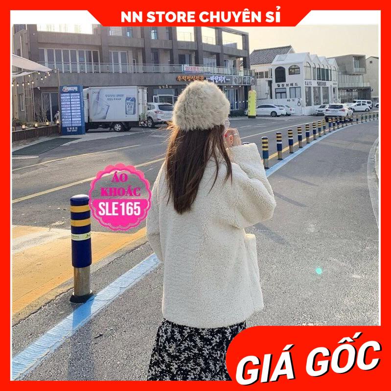 ÁO KHOÁC LÔNG CỪU HÀNG QUẢNG CHÂU SLE165 ⚡ CHẤT ĐẸP ⚡ 100% ẢNH THẬT⚡ ÁO KHOÁC CỔ CAO ⚡ ÁO KHOÁC LÔNG PHỐI NÚT