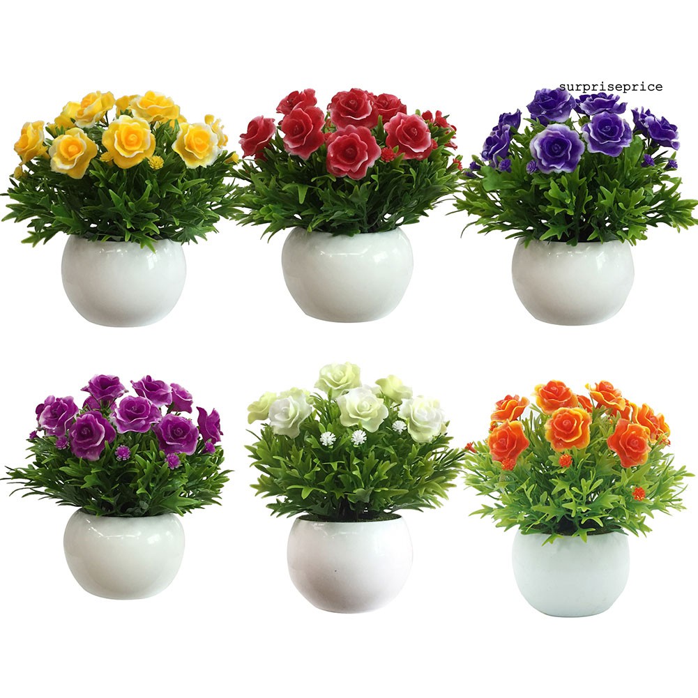 Chậu hoa nhân tạo dùng cho trang trí diy chất liệu nhựa