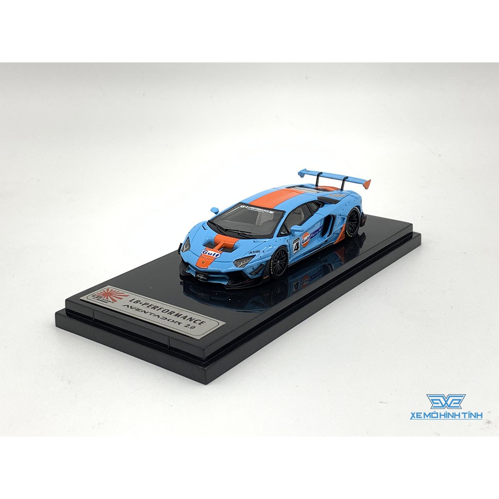 Xe Mô Hình Lamborghini Aventador LB 2.0 kèm Figure 1:64 Liberty Walk ( Gulf )