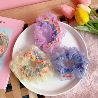 Cột Tóc Vải Scrunchies ( Cầu Vòng )