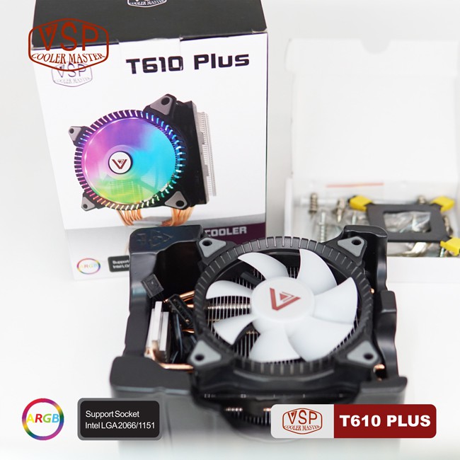 [Mã 66ELHASALE hoàn 7% đơn 500K] Quạt Tản Nhiệt Fan T610 PLUS (6U-12cm) Sync LED ARGB