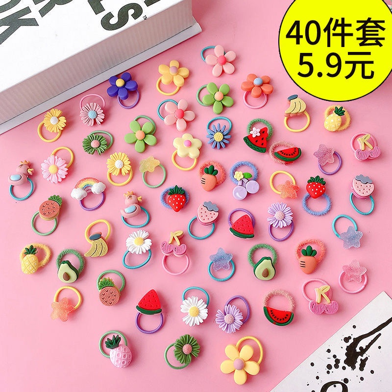 [Dụng cụ tiện dụng cố định đuôi ngựa cao cấp] [Phong cách Seckill] [Gói 20 miếng] Dây cao su cho bé 