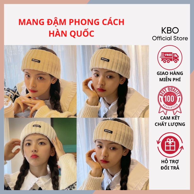 Băng Đô Len Bản Rộng Thời Trang Phong Cách Hàn Quốc Là Phụ Kiện Tóc Không Thể Thiếu Cho Phái Nữ , KBO Shop KBO009