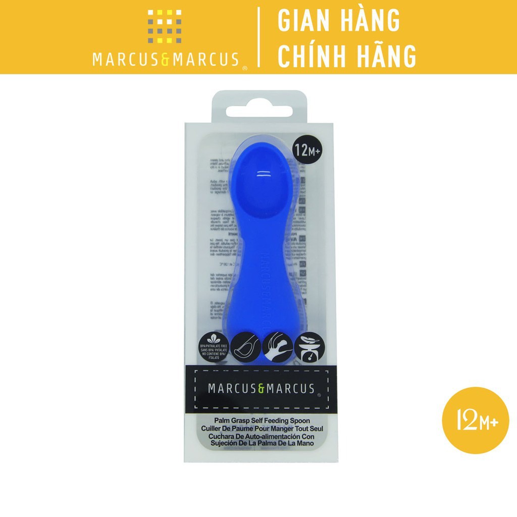 Thìa tập ăn silicon Palm Grasp Marcus &amp; Marcus cho bé từ 12 tháng - Lucas