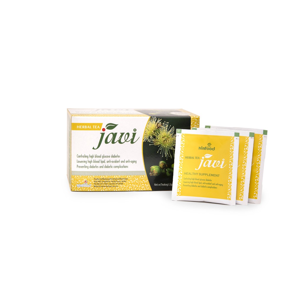 Trà nụ vối Javi - NINFOOD Viện Dinh dưỡng Quốc gia - hộp 20 túi
