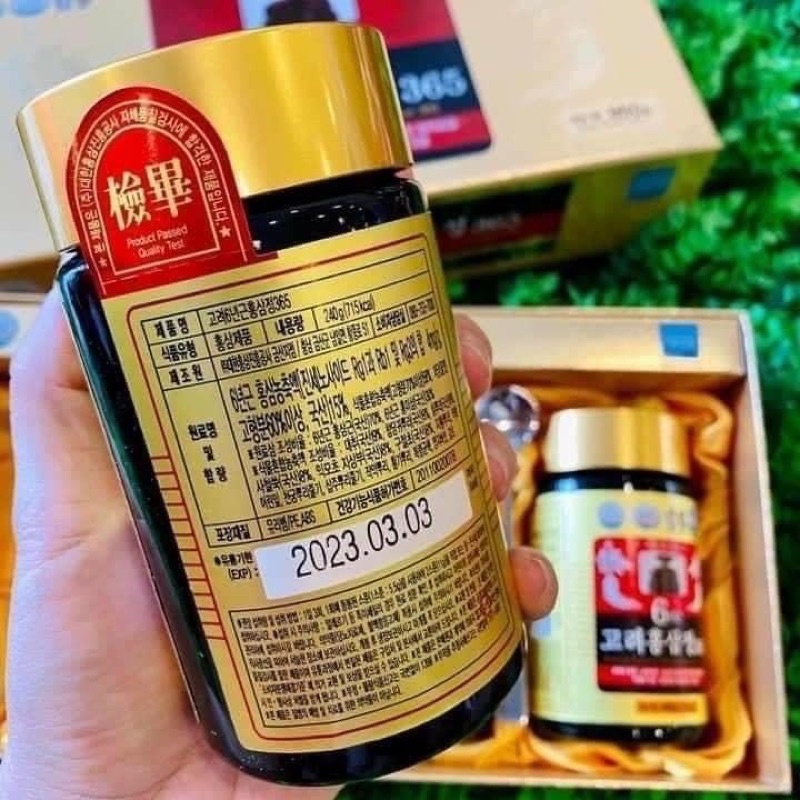 Cao hồng sâm Hàn Quốc 6 năm tuổi chính hãng ( hộp 4 lọ x 250gr)