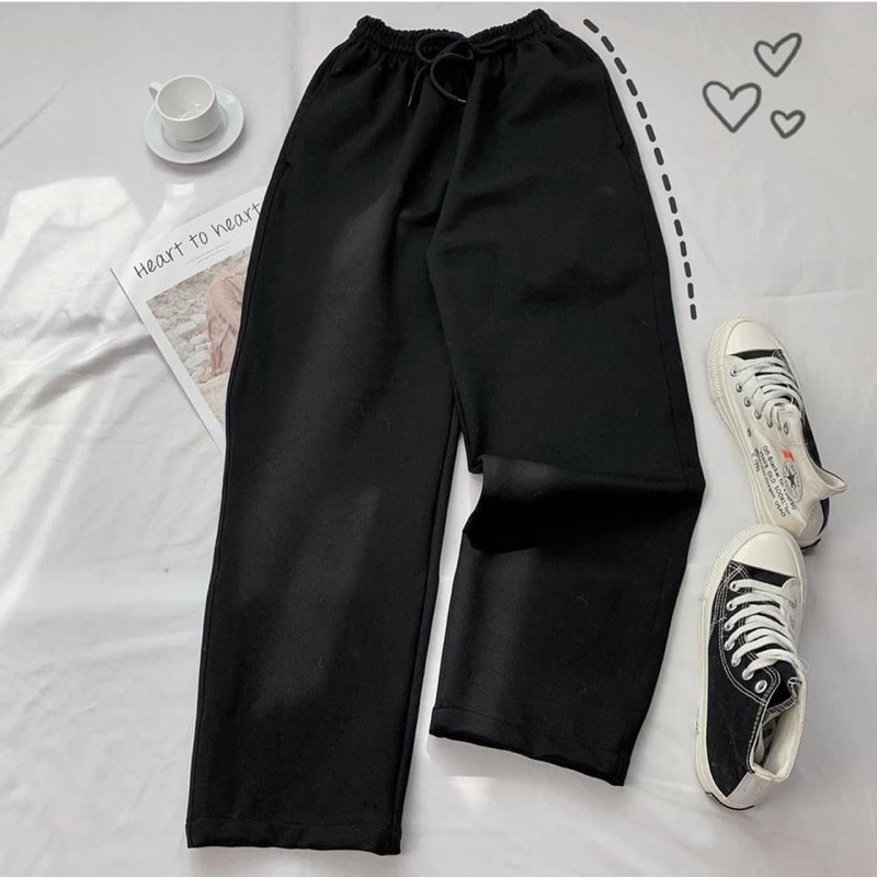 Quần Pant Simple Suông Rút Dây ( Ảnh thật )