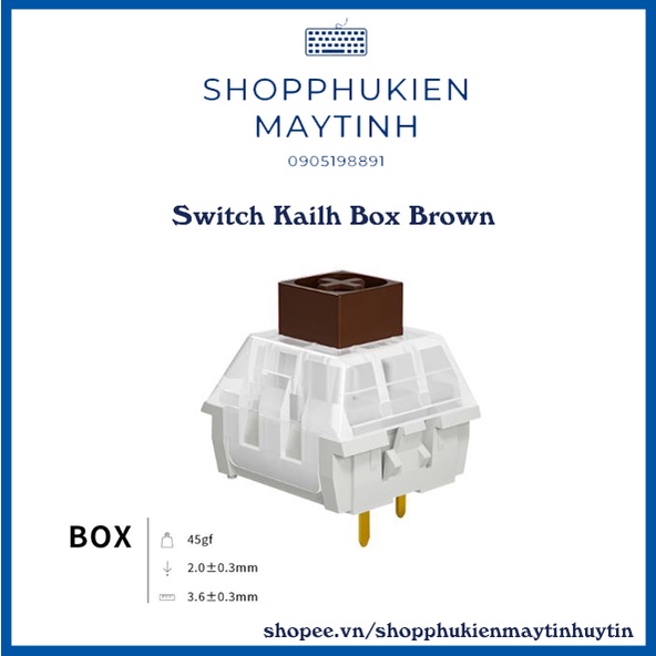 Switch Kailh Box Brown - Công tắc phím cơ - Kailh Box Switch (Red / Brown / White)