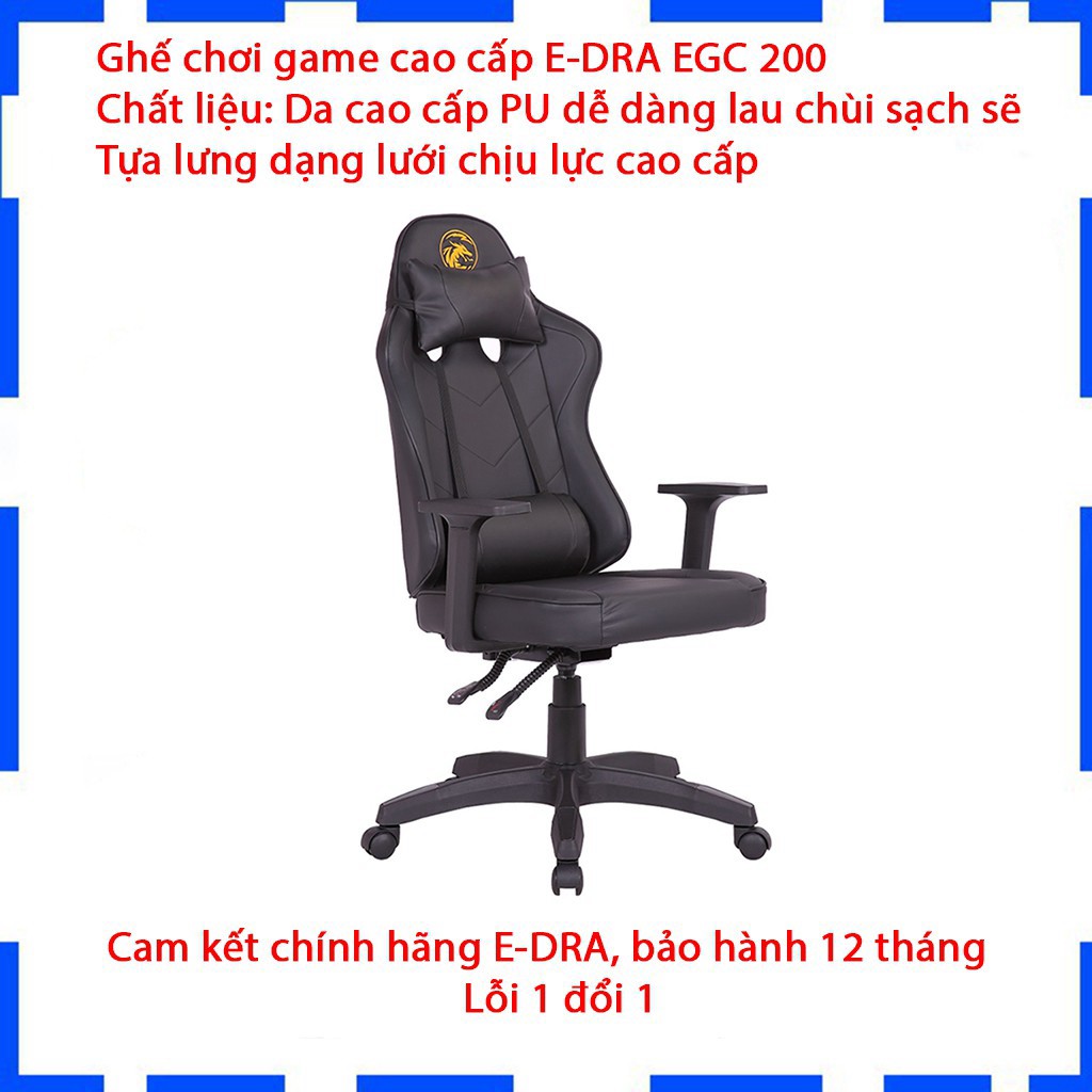 Ghế Gaming E-Dra Citizen EGC200 - Ghế chơi game cao cấp - Đỏ, Đen, Trắng và Xanh Green - Bảo hành 12 tháng - Gear Gaming