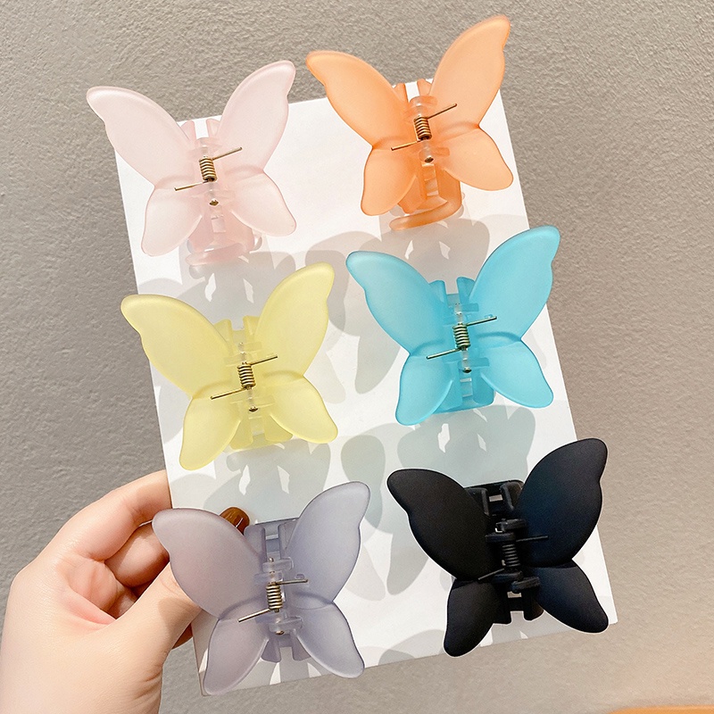 Kẹp Tóc Hình Nơ Bằng Nhựa Acrylic Chống Trượt