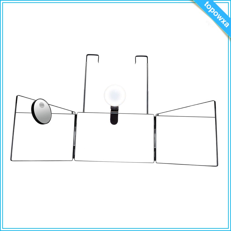 Gương Cắt Tóc 3 Chiều Có Đèn Led Kính