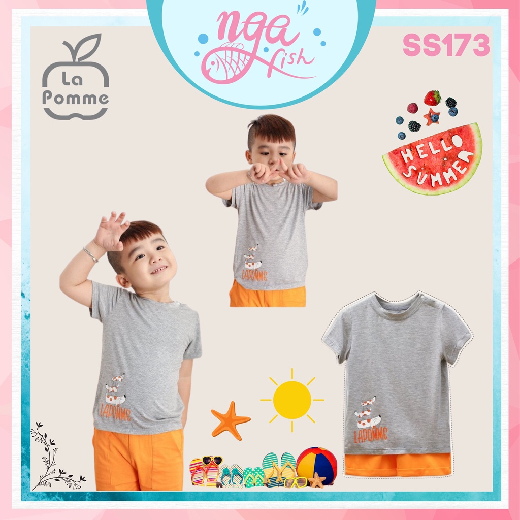 SS173 Bộ cộc La Pomme chú chó vui nhộn