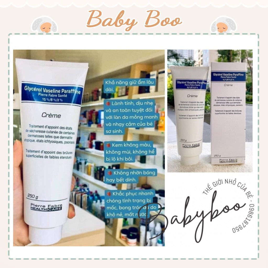 Kem Dexeryl - Glycerol dưỡng da bôi chàm, khô nẻ da 250g [ babyboo]