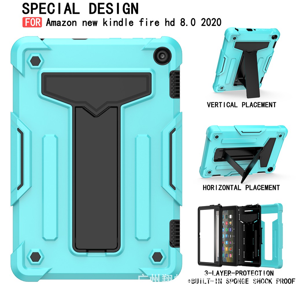Ốp chống sốc cho máy tính bảng kindle Fire HD 8/ 8Plus 2020 phiên bản bảo vệ túi tiền phụ huynh