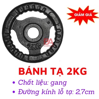 Bánh tạ 2kg / Miếng tạ gang 2kg