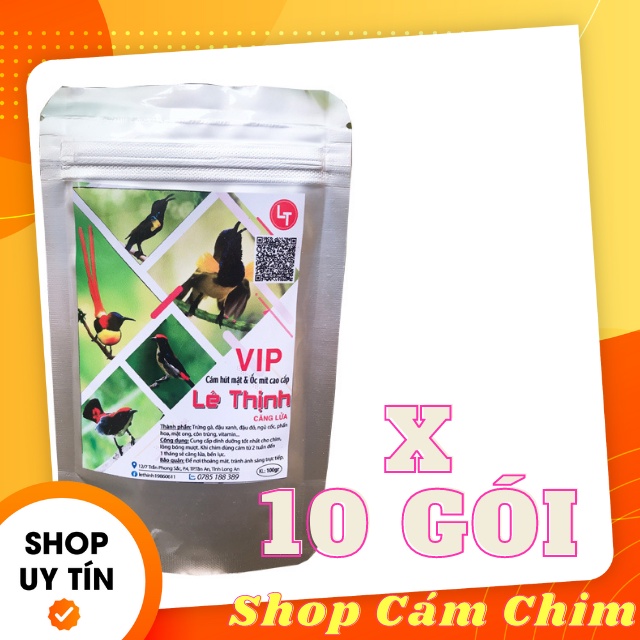 Combo 10 gói Cám Hút Mật Lê Thịnh Vip Căng Lửa 1kg - Cám Hút Mật Cao Cấp Lê Thịnh, Shop Cám Chim