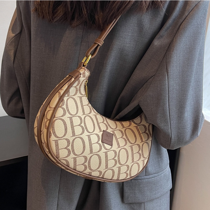 Túi Đeo JASMIN NOIR Chéo In Chữ Màu Tương Phản Thời Trang Cho Nữ