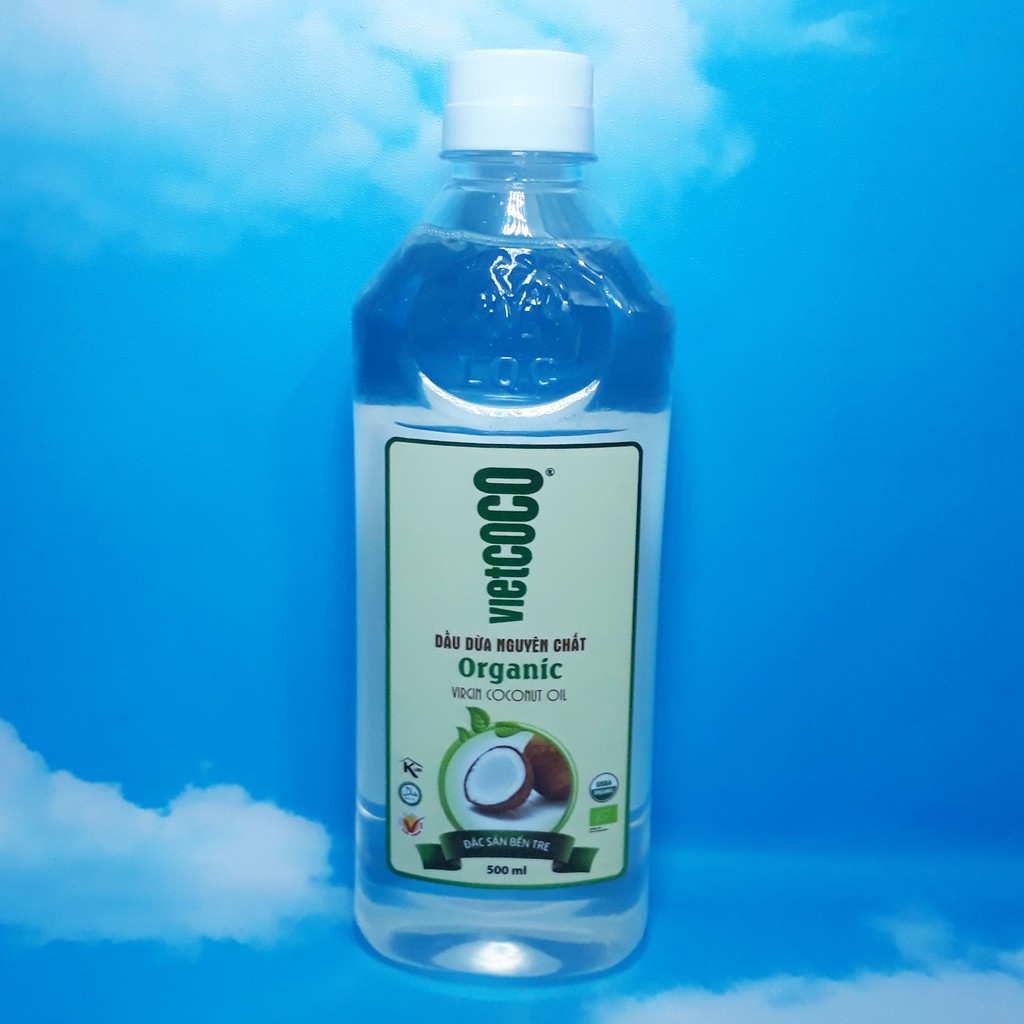 Dầu Dừa 100% Organic Ép Lạnh Nguyên Chất Vietcoco Dưỡng Tóc, Dưỡng Da Chai Vòi Nhấn 500ml Better Life