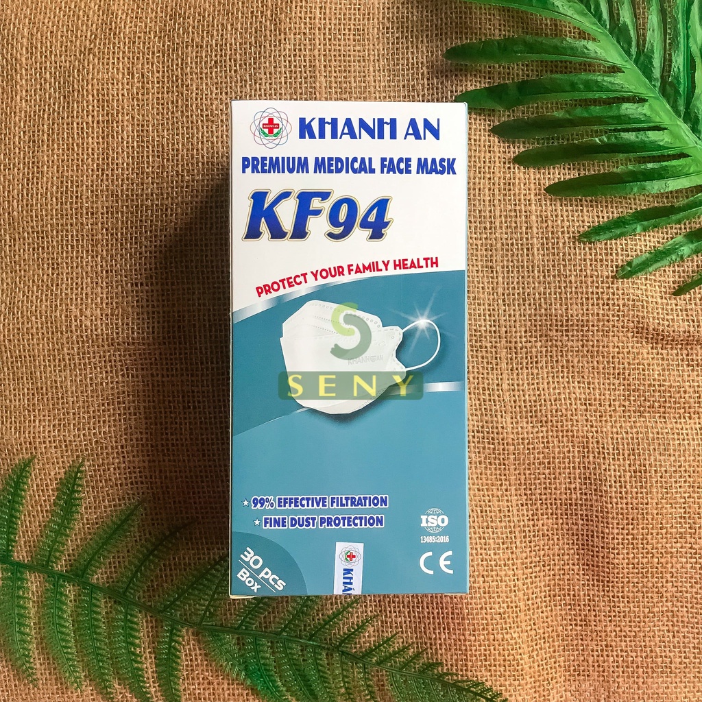 Khẩu trang kf94 4d mask 4 lớp kháng khuẩn Khánh An bảo vệ hô hấp hộp 30 cái_KAKF94O