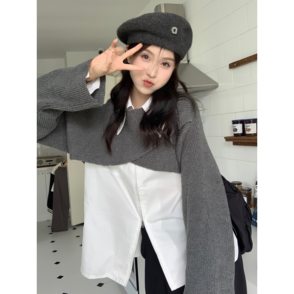 Set Áo Thun Ngắn Tay + Chân Váy Chữ A Lưng Cao Thời Trang Nữ