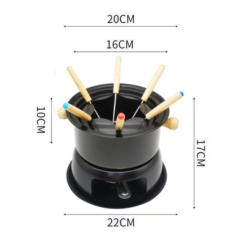 Ice Cream Chocolate Cheese Hot Pot Melting Pot Fondue Set