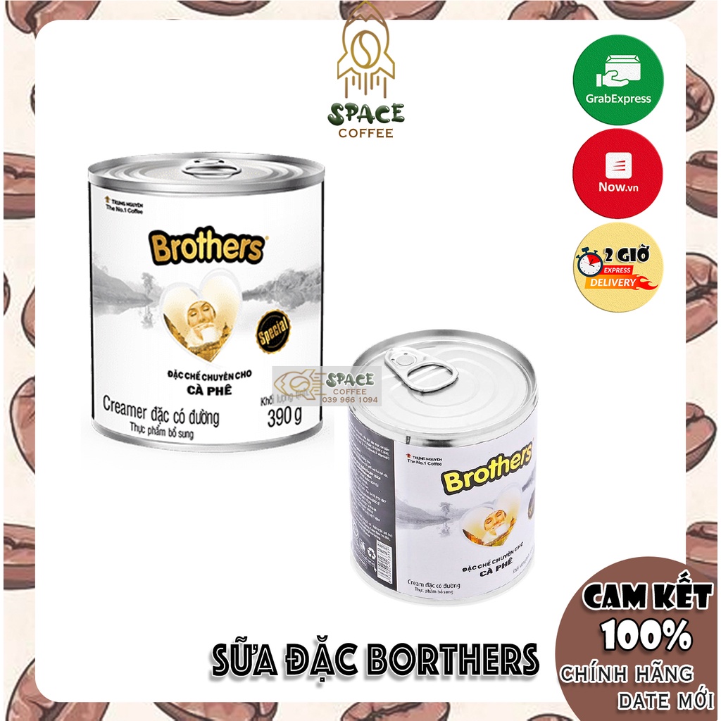 Sữa đặc Trung Nguyên  có đường Brothers 390gr