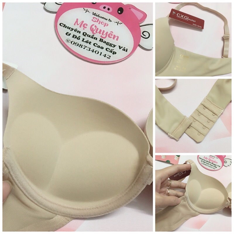 Áo lót nữ quả trơn mút độn kép có gọng, quả giọt nước giúp ôm ngực tròn đầy cho phái đẹp
