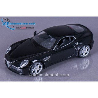Xe Mô Hình Alfa Romeo 8C Competizione 1:24 Welly (Đen)