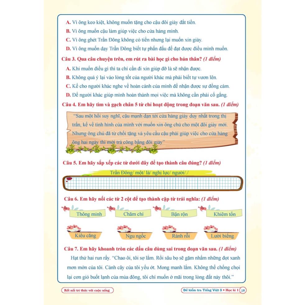 Sách Combo Đề Kiểm Tra Tiếng Việt Lớp 3 - Kết Nối Tri Thức Với Cuộc Sống - BẢN QUYỀN