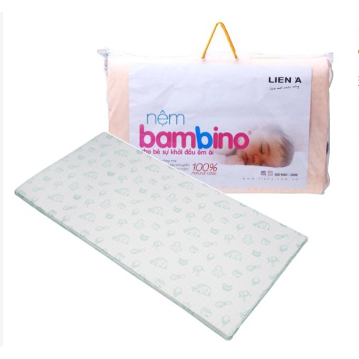 [SALE] Nệm Cao Su Thiên nhiên Em Bé Liên Á Bambino + 1 Áo nệm + Dày 5cm, êm ái hơn, mềm mại hơn