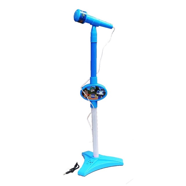 Micro hát karaoke robocar poli, mcqueen, dùng pin, kết nối MP3