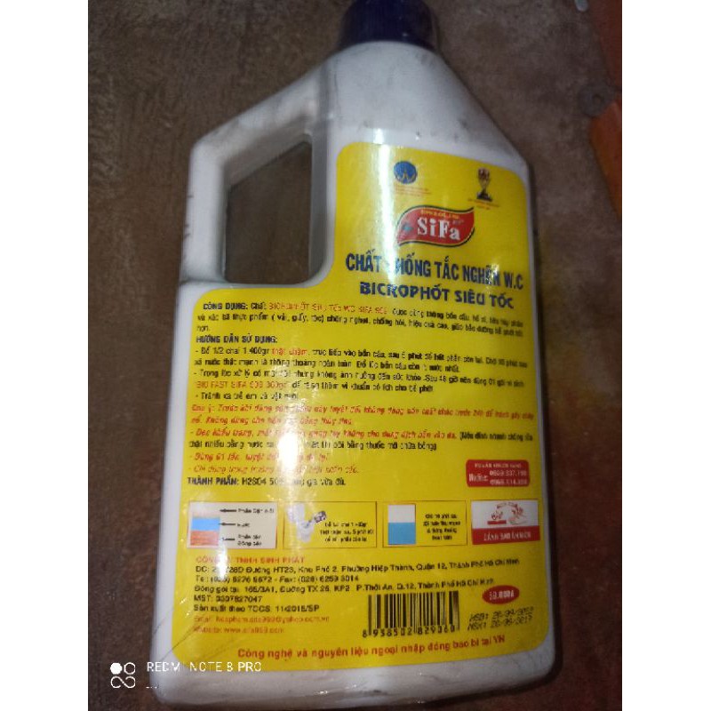 Dung dịch thông cống thông cầu SIFA(1400g) hàng chính hãng