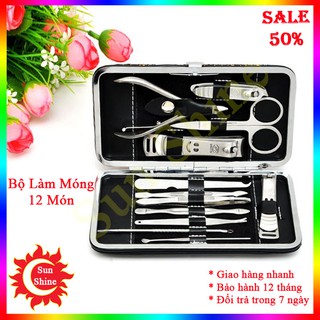 bộ kềm cắt móng tay 12 món đa dạng tiện dụng