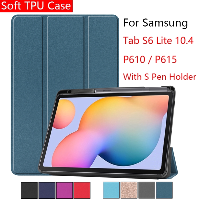 Ốp máy tính bảng TPU có chức năng tắt thông minh cho Samsung Galaxy Tab S6 Lite 10.4inch 2020 P610 P615